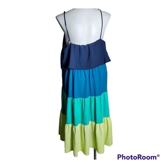 Time & Tru Women's Sleeveless Flowing Colorblock Midi Dress Size XXL 20 NEW - Picture 5 of 12